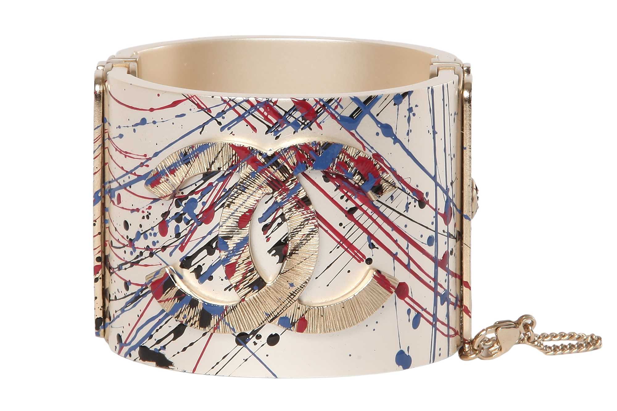 Lot 24 - A Chanel by Karl Lagerfeld 'paint-splatter' cuff, Autumn-Winter 2013-14