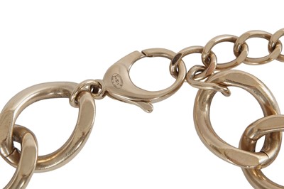 Lot 16 - A Chanel by Karl Lagerfeld pink tweed padlock necklace, 'Supermarket' collection, Autumn-Winter 2014-15
