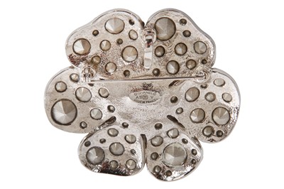 Lot 32 - A Chanel by Karl Lagerfeld rhinestone camellia brooch, 2011