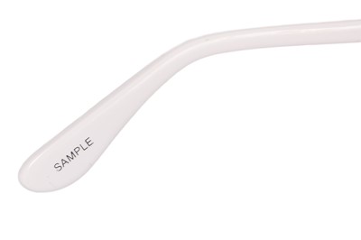 Lot 82 - A pair of Chanel by Karl Lagerfeld white plastic glasses, Autumn-Winter 1994-95