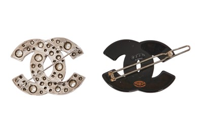 Lot 41 - A Chanel by Karl Lagerfeld 'CC' rhinestone-set brooch, 2010