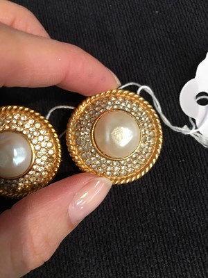 Lot 85 - Two pairs of Chanel by Karl Lagerfeld earrings, 1980s