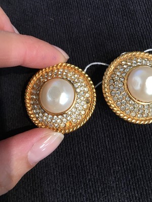Lot 85 - Two pairs of Chanel by Karl Lagerfeld earrings, 1980s