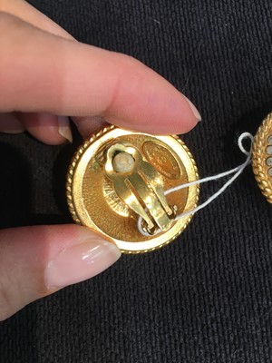Lot 85 - Two pairs of Chanel by Karl Lagerfeld earrings, 1980s