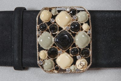Lot 54 - A Chanel by Karl Lagerfeld black suede belt, Autumn-Winter 2008-09