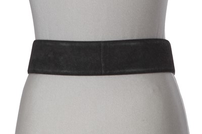 Lot 54 - A Chanel by Karl Lagerfeld black suede belt, Autumn-Winter 2008-09