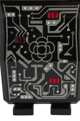 Lot 8 - A Chanel by Karl Lagerfeld black plexiglass and strass robot minaudière, Spring-Summer 2017