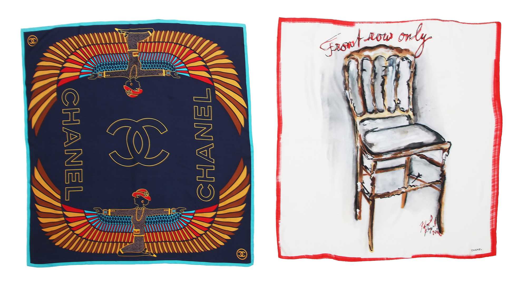Lot 42 - Two Chanel by Karl Lagerfeld silk scarves, 2010s