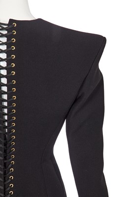 Lot 89 - A fine Schiaparelli haute couture by Daniel Roseberry embellished black wool coat-dress, Autumn-Winter 2022-23