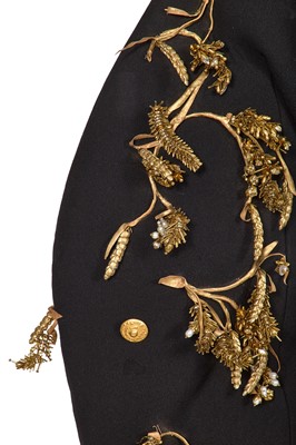 Lot 89 - A fine Schiaparelli haute couture by Daniel Roseberry embellished black wool coat-dress, Autumn-Winter 2022-23