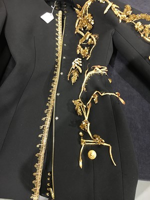 Lot 89 - A fine Schiaparelli haute couture by Daniel Roseberry embellished black wool coat-dress, Autumn-Winter 2022-23