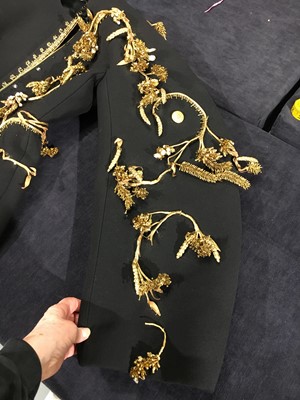 Lot 89 - A fine Schiaparelli haute couture by Daniel Roseberry embellished black wool coat-dress, Autumn-Winter 2022-23