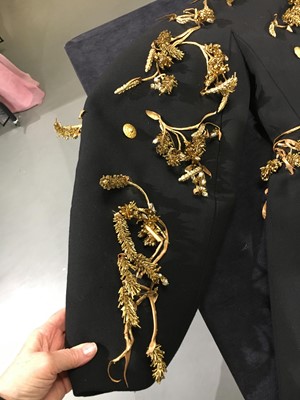 Lot 89 - A fine Schiaparelli haute couture by Daniel Roseberry embellished black wool coat-dress, Autumn-Winter 2022-23