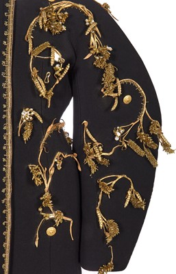 Lot 89 - A fine Schiaparelli haute couture by Daniel Roseberry embellished black wool coat-dress, Autumn-Winter 2022-23