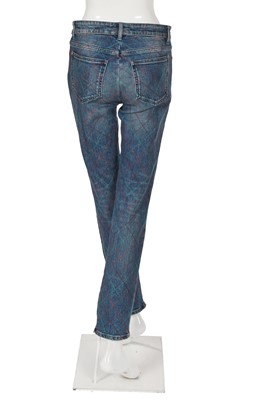 Lot 63 - A pair of Chanel by Karl Lagerfeld lattice-stitched denim jeans, Spring-Summer 2005