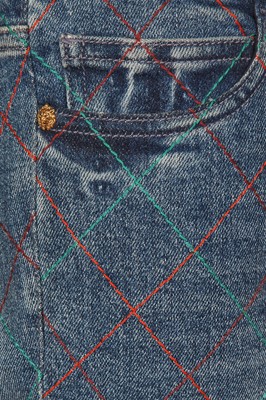 Lot 63 - A pair of Chanel by Karl Lagerfeld lattice-stitched denim jeans, Spring-Summer 2005