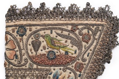 Lot 100 - A pair of men's embroidered leather gauntlet...