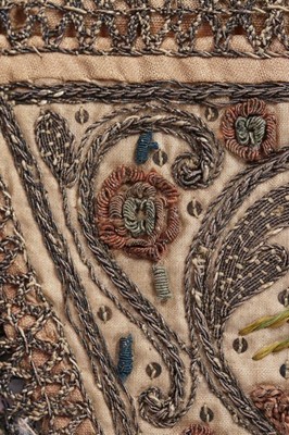 Lot 100 - A pair of men's embroidered leather gauntlet...