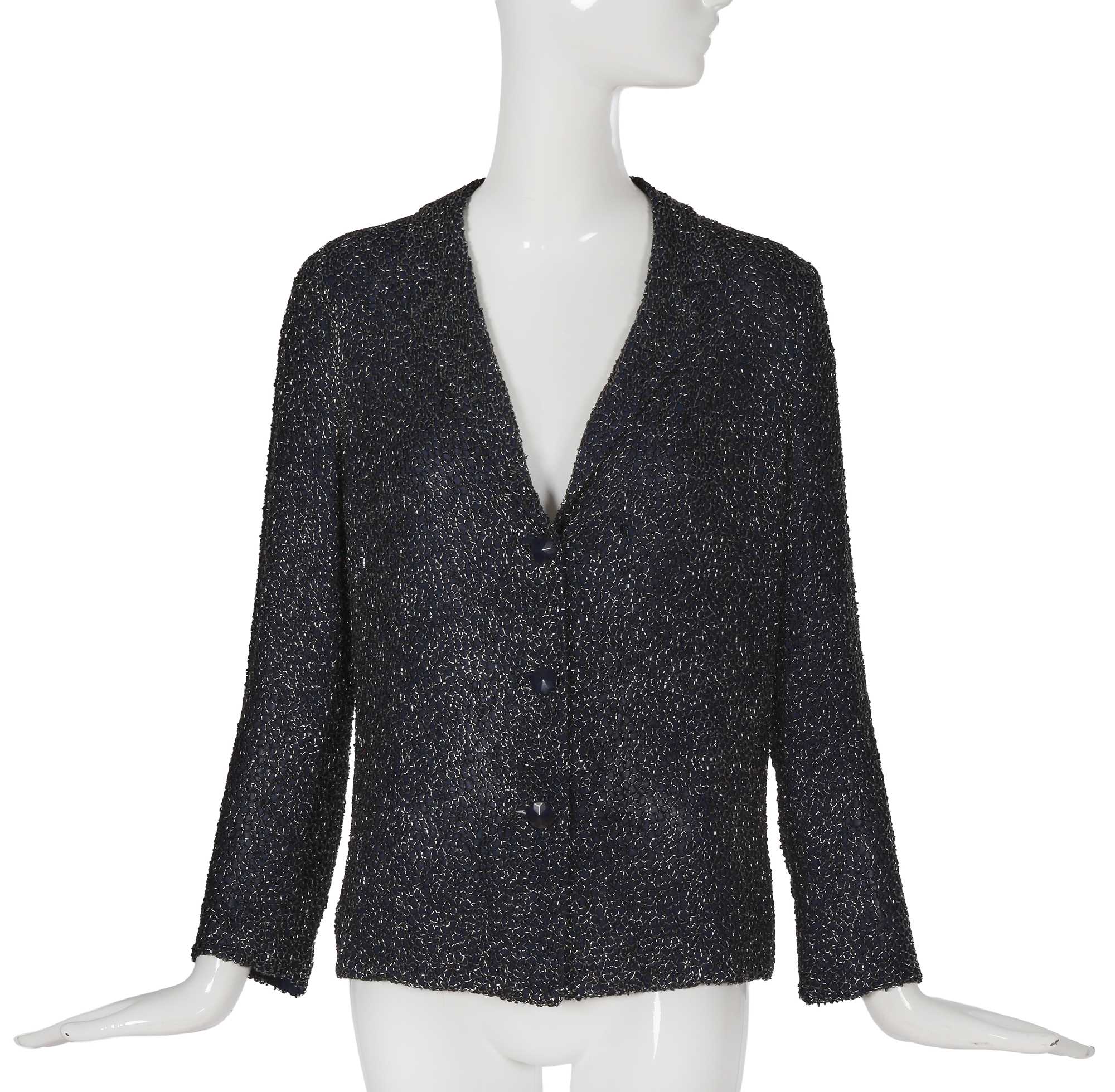 Lot 87 - A Chanel haute couture by Jean Cazaubon and Yvonne Dudel beaded jacket, circa 1974