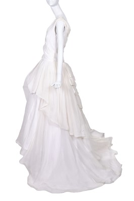 Lot 245 - A Christian Dior silk organdie bridal gown, circa 1995