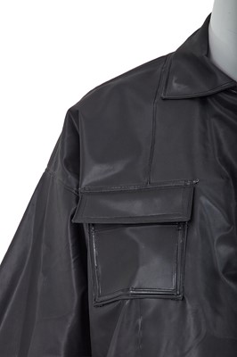 Lot 2 - A Comme des Garçons black polyurethane raincoat, 1970s