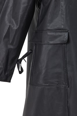 Lot 2 - A Comme des Garçons black polyurethane raincoat, 1970s