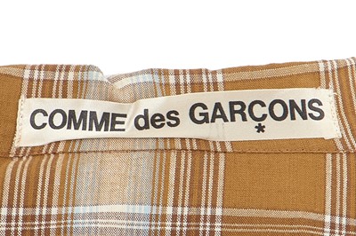 Lot 5 - A Comme des Garçons brown and blue tartan cotton dress, 1970s