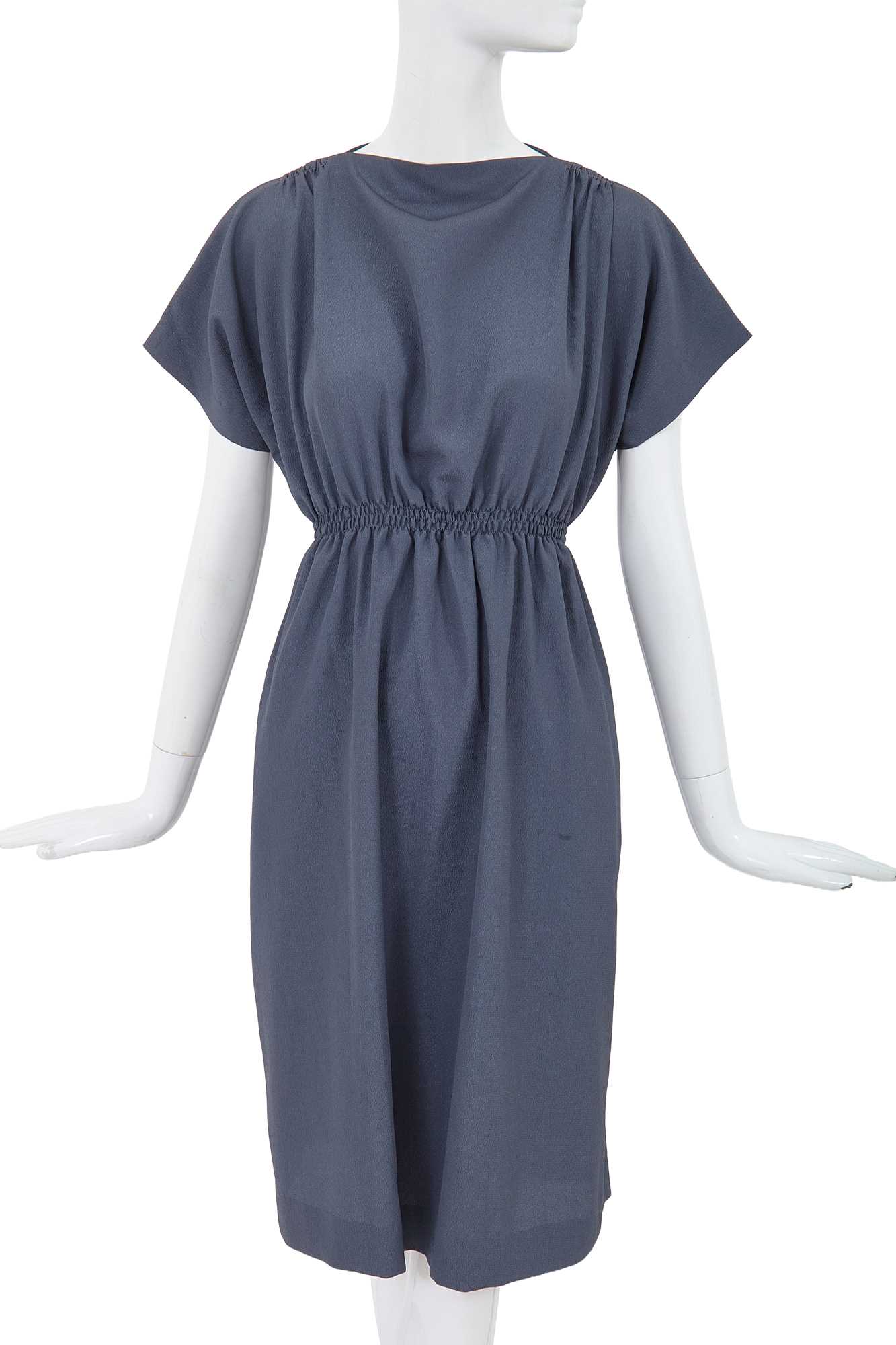 Lot 6 - A Comme des Garçons steel blue crêpe dress, 1970s