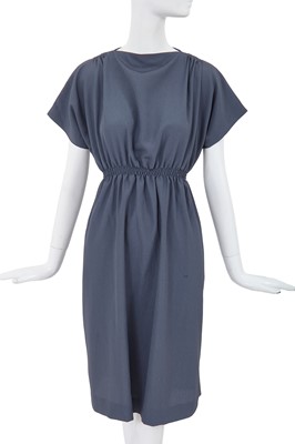 Lot 6 - A Comme des Garçons steel blue crêpe dress, 1970s