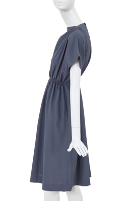 Lot 6 - A Comme des Garçons steel blue crêpe dress, 1970s