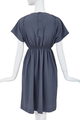 Lot 6 - A Comme des Garçons steel blue crêpe dress, 1970s
