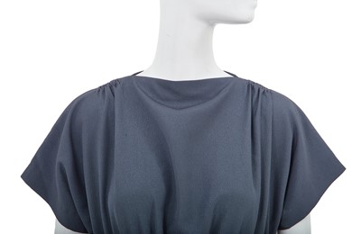 Lot 6 - A Comme des Garçons steel blue crêpe dress, 1970s