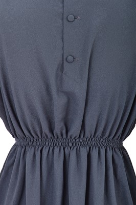 Lot 6 - A Comme des Garçons steel blue crêpe dress, 1970s