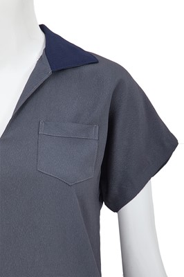 Lot 7 - A Comme des Garçons steel blue crêpe top, 1970s