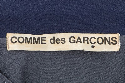 Lot 7 - A Comme des Garçons steel blue crêpe top, 1970s