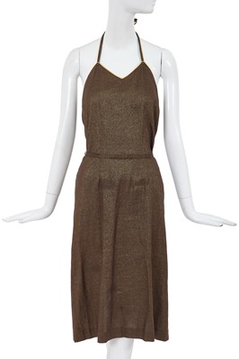 Lot 8 - A Comme des Garçons black and gold dress, 1970s