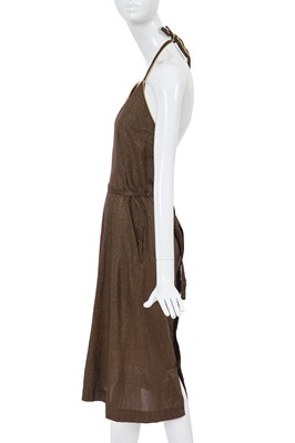Lot 8 - A Comme des Garçons black and gold dress, 1970s