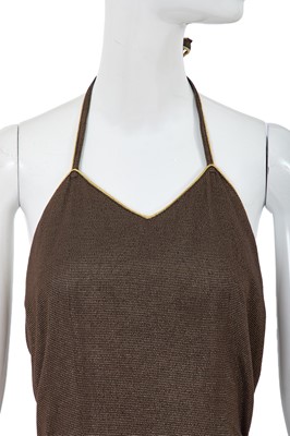 Lot 8 - A Comme des Garçons black and gold dress, 1970s