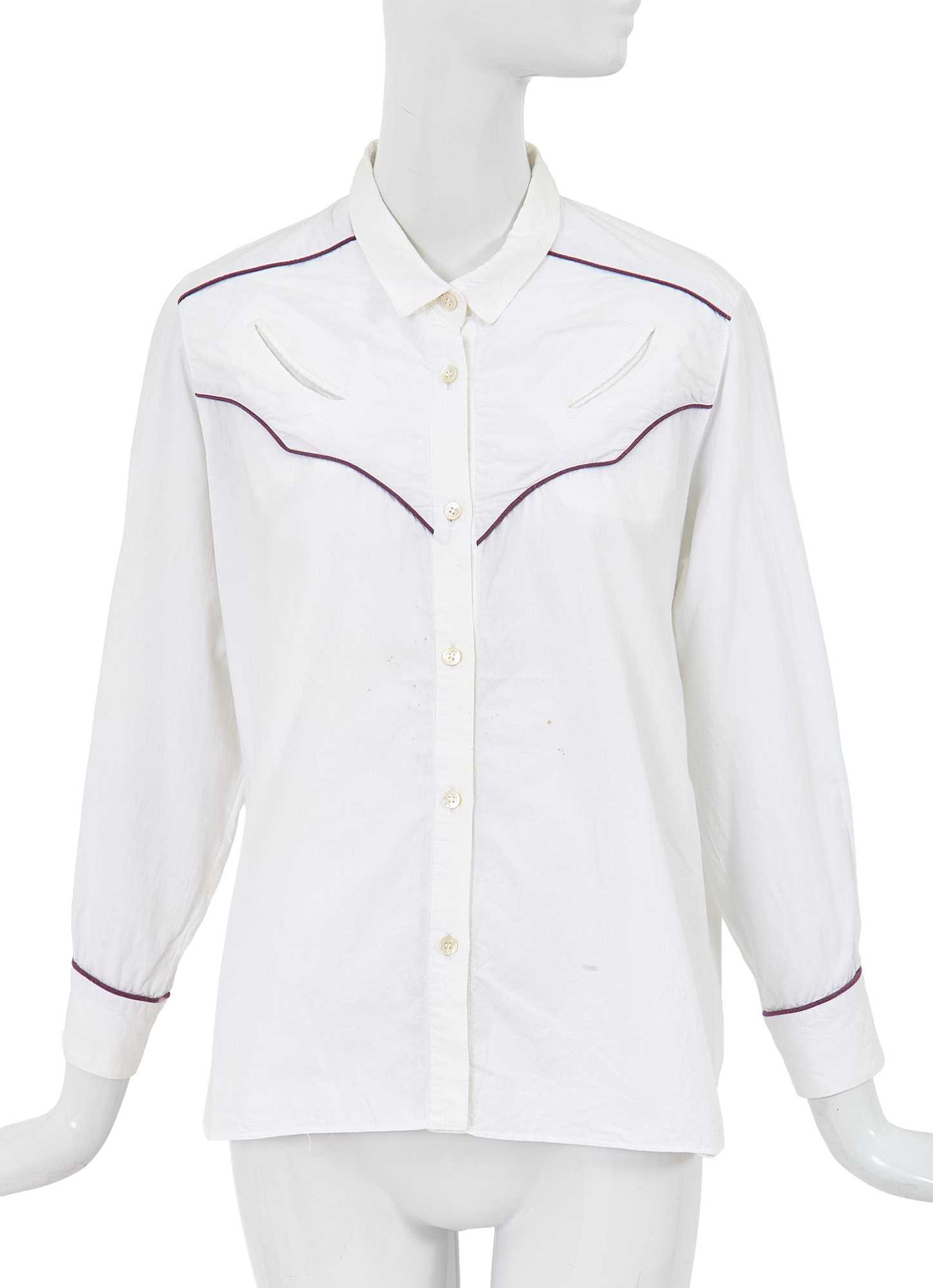 Lot 9 - A Comme des Garçons white cotton Western shirt, 1970s