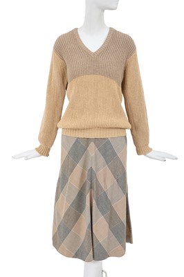 Lot 10 - A Comme des Garçons grey and beige ensemble, 1970s