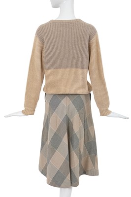 Lot 10 - A Comme des Garçons grey and beige ensemble, 1970s