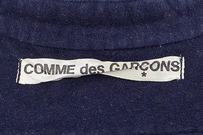 Lot 12 - A Comme des Garçons blue cotton moleskin shirt-dress, 1970s