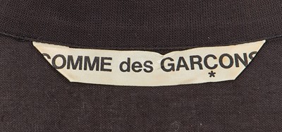 Lot 14 - A Comme des Garçons brown sheer linen double-breasted top, 1970s