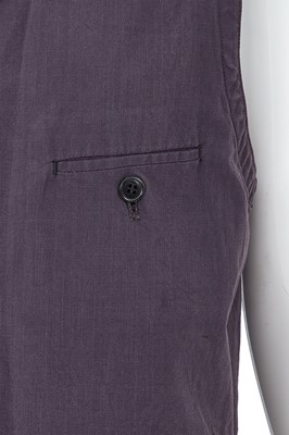 Lot 15 - A Comme des Garçons ink blue cotton waistcoat, 1970s