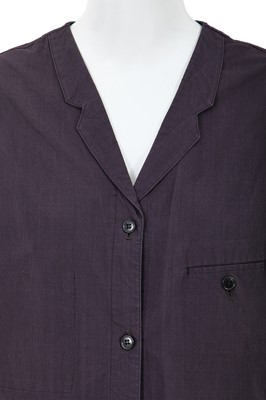 Lot 15 - A Comme des Garçons ink blue cotton waistcoat, 1970s