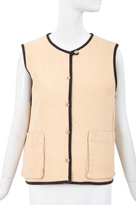Lot 16 - A Comme des Garçons ecru cotton waistcoat, 1970s