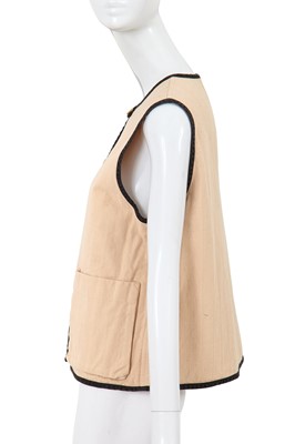 Lot 16 - A Comme des Garçons ecru cotton waistcoat, 1970s