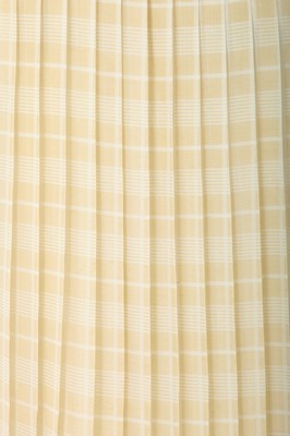 Lot 17 - A Comme des Garçons white and beige checked cotton ensemble, 1970s