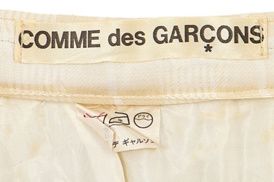 Lot 17 - A Comme des Garçons white and beige checked cotton ensemble, 1970s