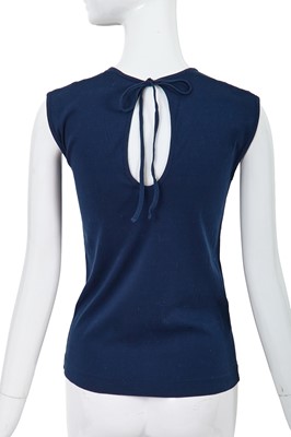 Lot 18 - A Comme des Garçons blue cotton jersey top, 1970s